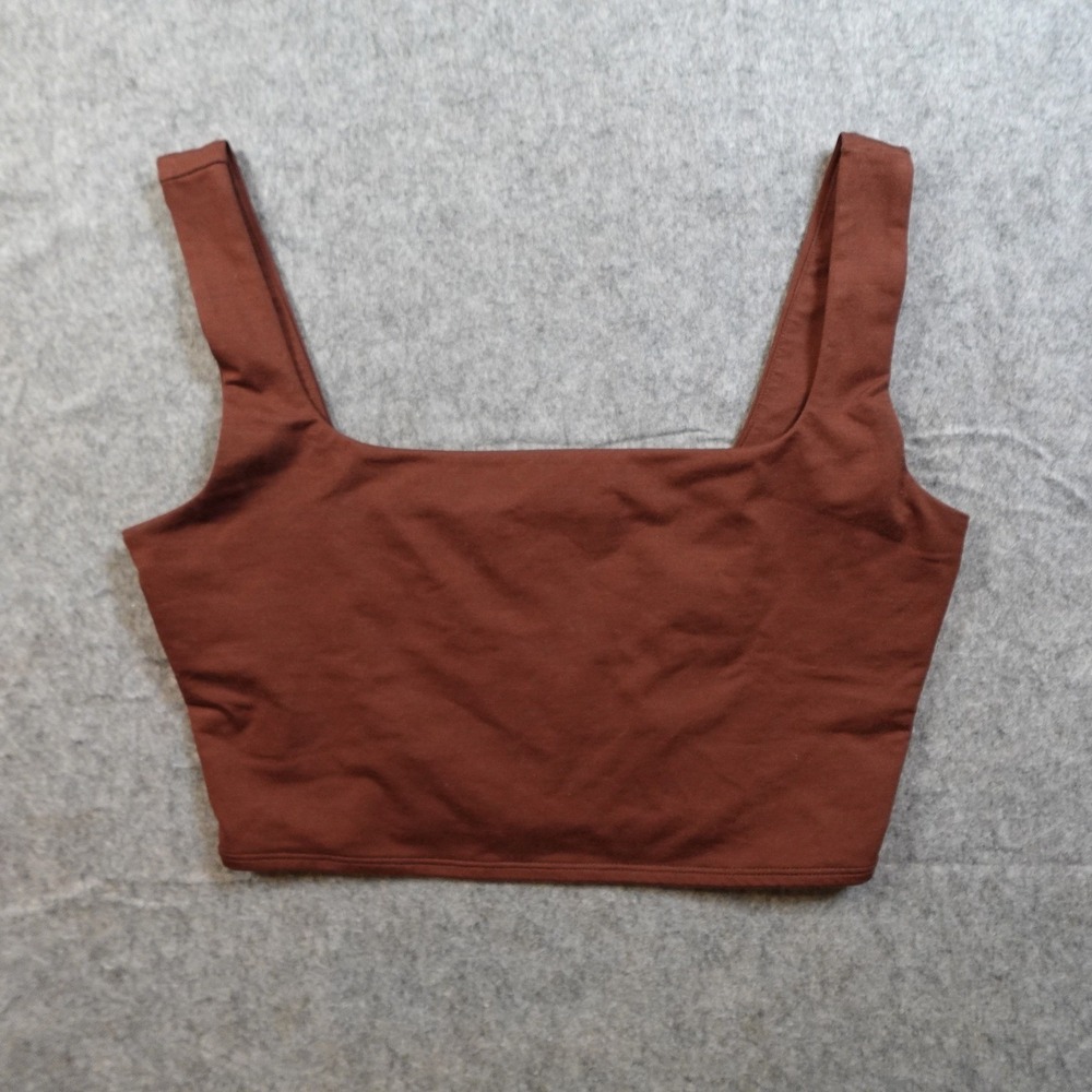 Reformation Sports Bra Womens Medium Brown‎ Cropped Tp Athleisure EcoStretch